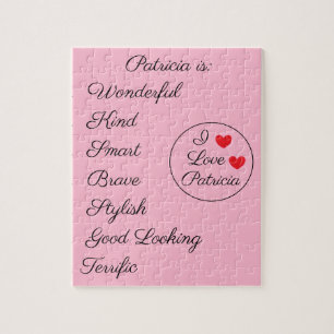 Pink and Black Romantic Jigsaw Puzzle