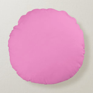 Pink and Black Round Pillow