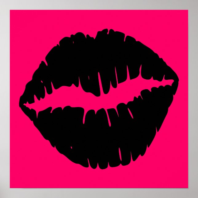 Pink and Black Smooch Poster (Front)