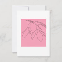 Pink and Black snowdrop flower