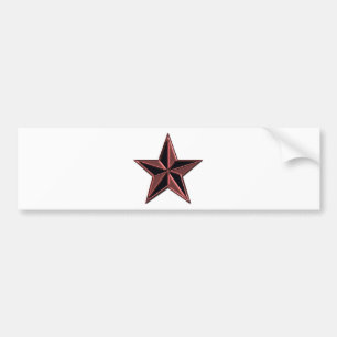 Pink and Black Star Bumper Sticker