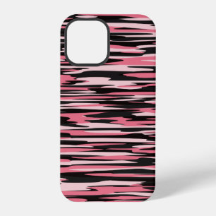 pink and black stretched camo iPhone 12 pro case