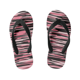 pink and black stretched camo kid's thongs