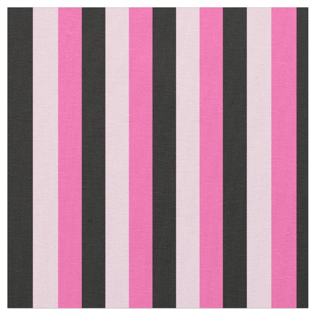 Pink and black stripes fabric (Close Up)