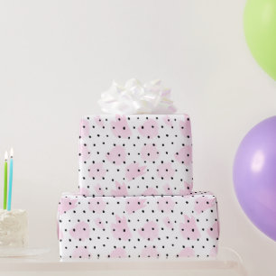 Pink and Black Valentine  Wrapping Paper