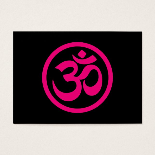 Pink and Black Yoga Om Circle (Front)
