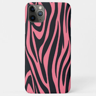 Pink and Black Zebra Animal Print iPhone 11 Pro Max Case