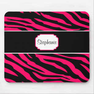 Pink and Black Zebra Personalised Coffee Mug Mouse Pad