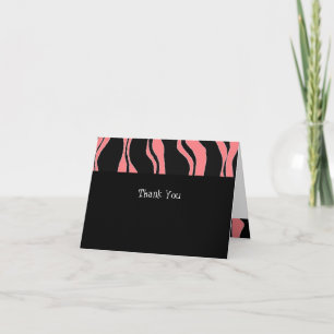 Pink and Black Zebra Stripe Thank You