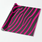 Pink and Black Zebra Stripes Animal Print