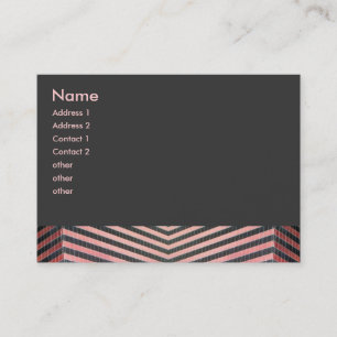 pink and black zig zag business card