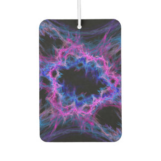 pink and blue abstract art car air freshener