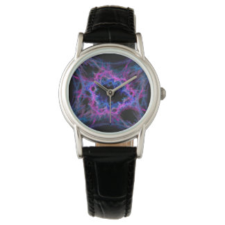pink and blue abstract art watch