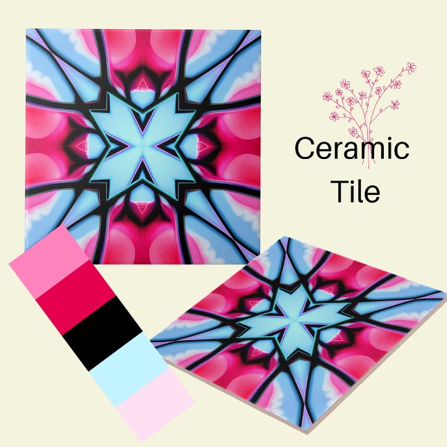 pink and blue abstract  ceramic tile (Creator Uploaded)