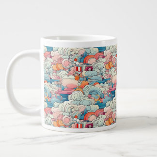 Pink and Blue Abstract Clouds Speciality Mug