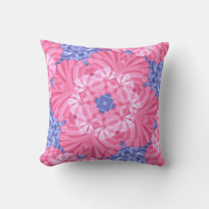 Pink and Blue Abstract Cushion