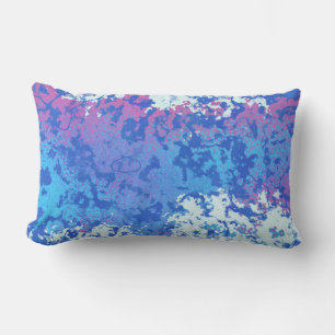 Pink and Blue abstract   Lumbar Cushion
