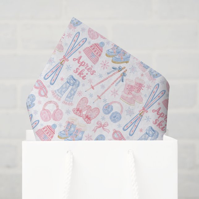 Pink and Blue Apres Ski Tissue Paper (Gift Bag)