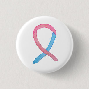 Pink and Blue Awareness Ribbon Custom Pins