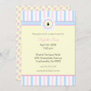 Pink and Blue-Baby Shower- Invitation