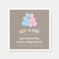 Pink and Blue Balloons Gender Reveal Party