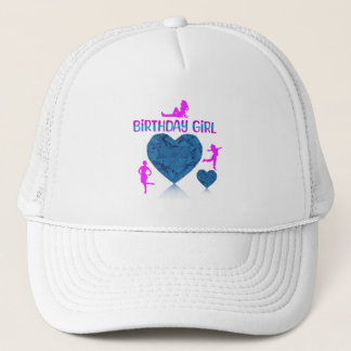 Pink and blue birthday girl hat