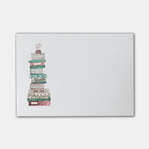 Pink and Blue Bookstack Sticky Notes