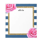 Pink and Blue Bright Flower Personalised