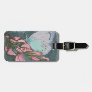 PINK AND BLUE BUTTERFLY LUGGAGE TAG