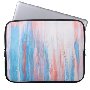 Pink and blue canvas painting laptop sleeve