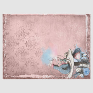Pink and Blue Caterpillar Alice in Wonderland Tissue Paper