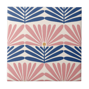 pink and blue ceramic tile