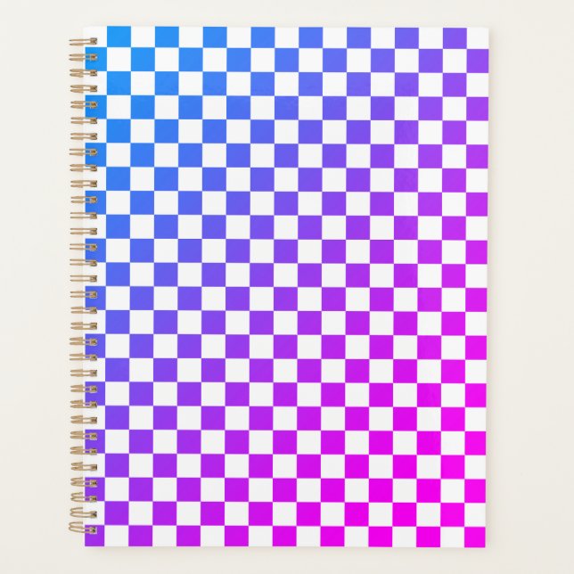 pink and blue Chequered 2025 Planner (Front)