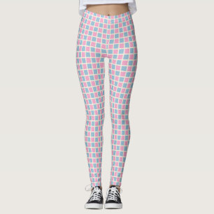 Pink and Blue Chequered Leggings