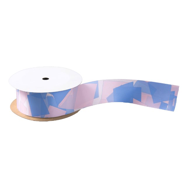 Pink and Blue Confetti Satin Ribbon (Spool)