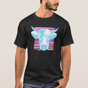 Pink And Blue Cow In Sunglasses Graphic T-Shirt