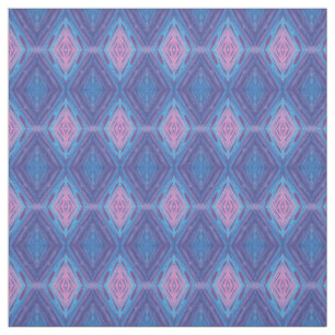 Pink and Blue Crystals Pattern Fabric