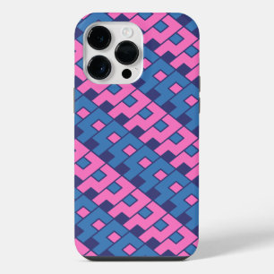 Pink and Blue Cubist iPhone Case
