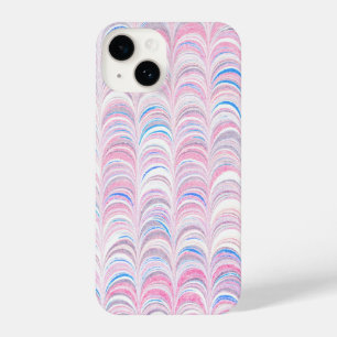 Pink and Blue Curve Vintage Pattern Phone Case 