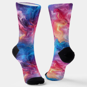 PINK AND BLUE Custom Sustainable Premium Crew Sock