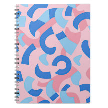 Pink and Blue Doodle Pattern