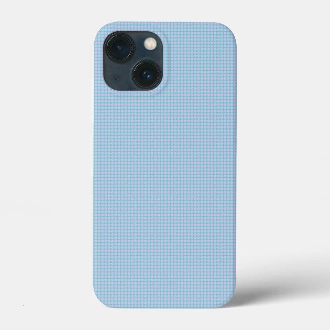 Pink and Blue Dot Editable Barely There Phone Case (Back)