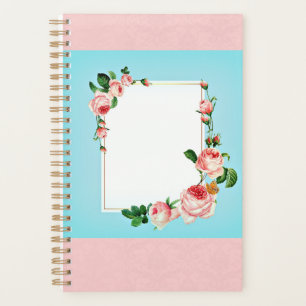 Pink and Blue Floral Design Your Own Vintage Planner