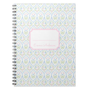 Pink and Blue Floral Grandmillennial Notebook
