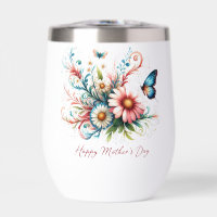 Pink and blue floral Happy Mother's Day