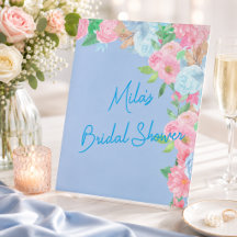 pink and blue floral