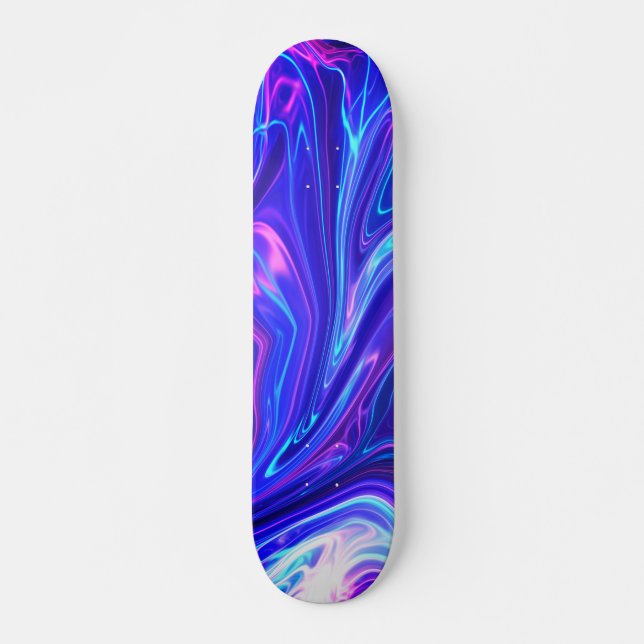 Pink and Blue Galaxy Abstract   Skateboard (Front)