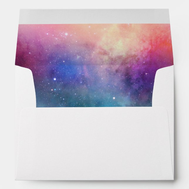 Pink and Blue Galaxy Clouds Envelope (Back (Bottom))