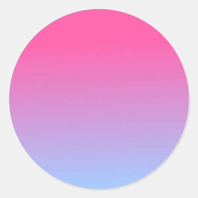 Pink and Blue Gradient Classic Round Sticker (Front)