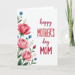Pink And Blue Happy Day Card